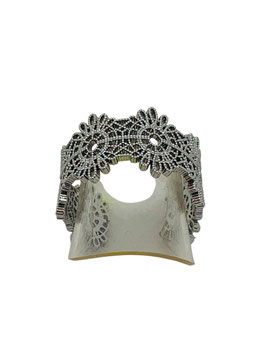Bague rosace argenté