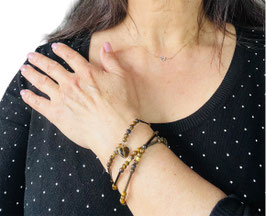 Bracelet ou collier en perles oeil de tigre