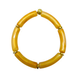 Bracelet tube Abricot irisé
