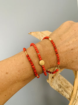 Bracelet ou collier en perles jaspe rouge