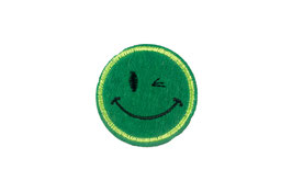 Ecusson thermocollant Smiley - Vert