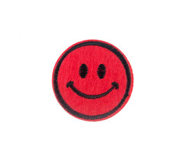Ecusson thermocollant Smiley - Rouge - 45014