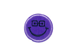 Ecusson thermocollant Smiley - Violet