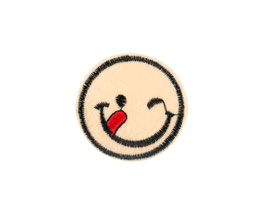 Ecusson thermocollant Smiley - Beige
