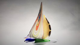 Murano Glass Sail Boat MIAMI