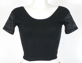 Choli Noir manches en dentelle
