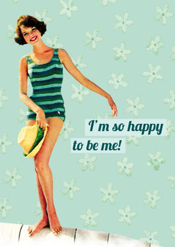 Postkarte »Happy to be me« - Selbstliebe macht froh