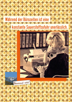 Postkarte »Sauerstoff« – Vorsorge ist besser als Krankenstand