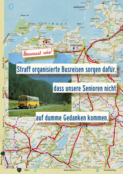 Freche, wahrhaftige Postkarte für aktive, übermütige Senior:innen