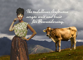 Postkarte »Bewunderung« - ein tadelloser Auftritt ist alles