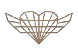 COEUR ORIGAMI OBJET MURAL