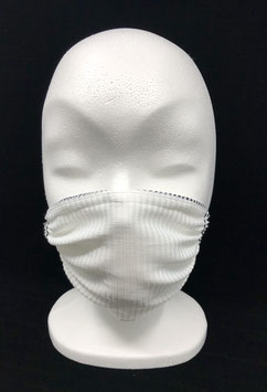 Wiederverwendbare Stoffmaske mit Metallbügel für Erwachsene weiss