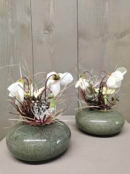 Glasvase mit Cyclamen