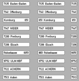 Zielanzeiger Bahn/Post für MAN SÜ240 - Herpa - Baden-Württemberg