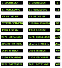 Matrixzielanzeiger Bahn für MAN SÜ240 - Herpa - Niedersachsen