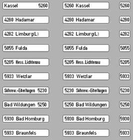 Zielanzeiger Bahn/Post für MAN SÜ240 - Herpa - Hessen