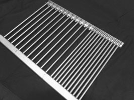 Kingman 4. 715mm x 450mm x 2mm Grillrost inkl. 30 Rohre aus V2A Edelstahl Komplett-Bausatz