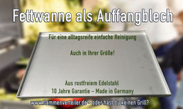 Kingman 4 V2A Edelstahl Fettwanne 705mm x 385mm x 2mm x 17mm