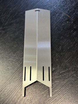 Kingman 390 mm x 120 mm x 1,2mm Kingman V2A gebürstet Mr. Gardener Kingman Edelstahl Flammenverteiler