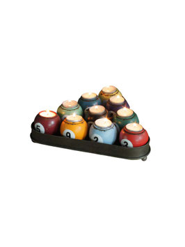 Teelichthalter "Snooker"