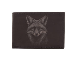 Mini Portemonnaie Nr.1034 mit Fuchs 2 Läsergravur