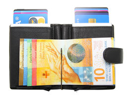 Figuretta Kartenetui mit 2 Cardprotectoren - Schwarz