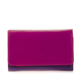 363-75 Medium Tri-fold Wallet w/Outer Zip Purse - Sangria