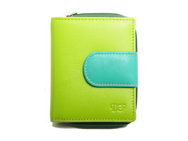 Kleines Rv-Portemonnaie Nr.1502 RFID - Multicolor Apfelgrün