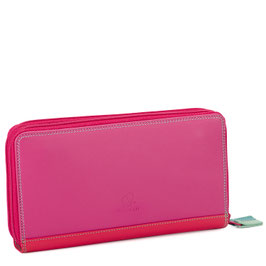 375-191 Large Double Zip Around Purse - Lipstick
