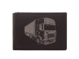 Mini Portemonnaie Nr.1034 mit Lastwagen Nr.3 Läsergravur