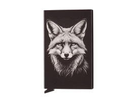 Safecard Kreditkartenbox - Schwarz mit Fuchs Nr.2 Gravur