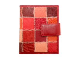 Patchwork Portemonnaie Hochformat - Rot
