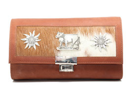 Serviceportemonnaie Strubeli mit Beschläge - Braun - Fellmuster 7