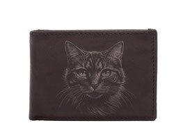 Mini Portemonnaie Nr.1034 mit Katze Nr.4 Läsergravur