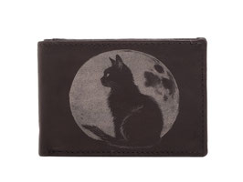 Mini Portemonnaie Nr.1034 mit Katze Nr.5 Läsergravur