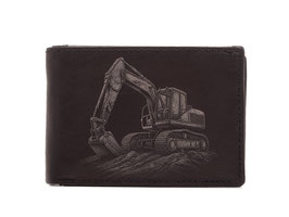 Mini Portemonnaie Nr.1034 mit Bagger 2 Läsergravur