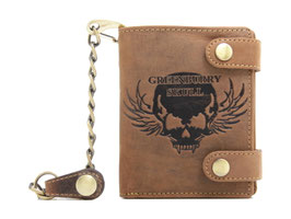 Greenburry Kettenbörse Skull - Antikbraun
