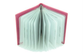 Kreditkartenetui Pink mit Kunststoffeinsatz