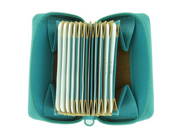 Reissverschluss Kreditkartenetui Nr.5210 - Petrol