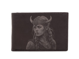 Mini Portemonnaie Nr.1034 mit Wikingerin Läsergravur