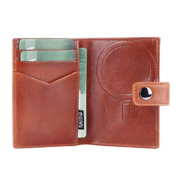 Lederetui für MagSafe Cardprotector - Cognac