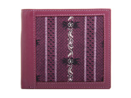 Portemonnaie mit Edelweiss Stoff - Querformat Fuchsia