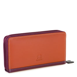 375-136 Large Double Zip Around Purse - Chianti