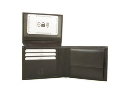 Portemonnaie mit Klappe nach Oben Nr.3023 RFID - Schwarz