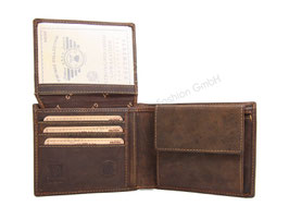 Greenburry RFID Vintage Herrenportemonnaie 1705-RFID-25 Antikbraun