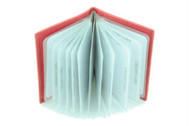 Kreditkartenetui Rot mit Kunststoffeinsatz