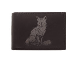 Mini Portemonnaie Nr.1034 mit Fuchs Läsergravur