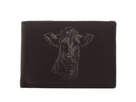 Mini Portemonnaie Nr.1034 mit Kuhkopf Nr.7 Läsergravur