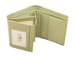 Portemonnaie Nr.3301 RFID Pistache genarbt