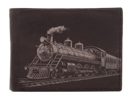 Portemonnaie Nr. 3014 mit Dampflokomotive Gravur